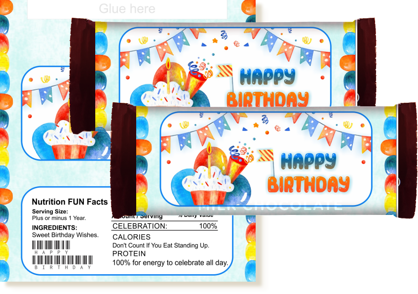 Happy Birthday Candy Bar Wrappers